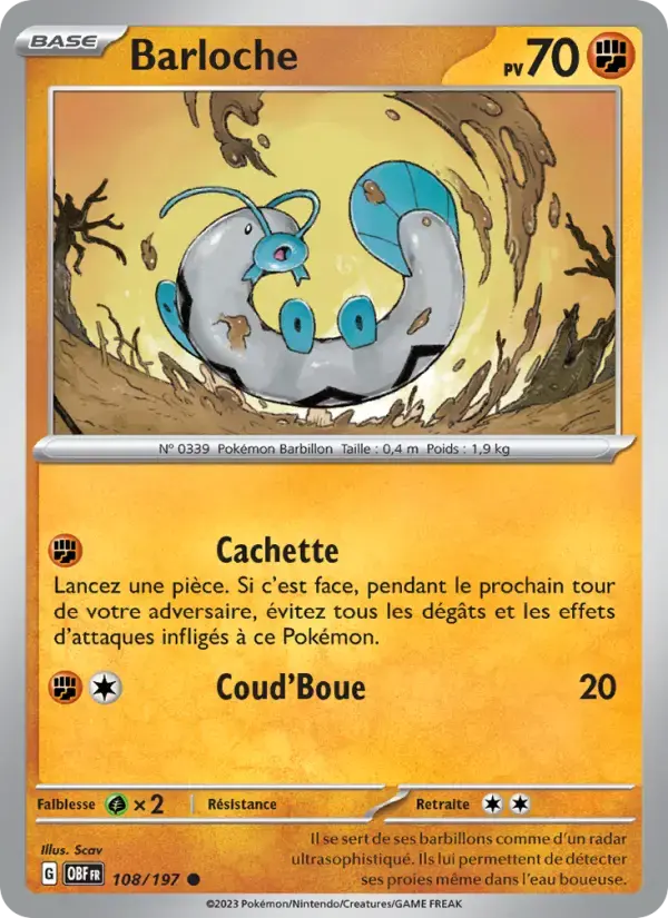 Carte Pokémon Barloche #108 — Flammes Obsidiennes
