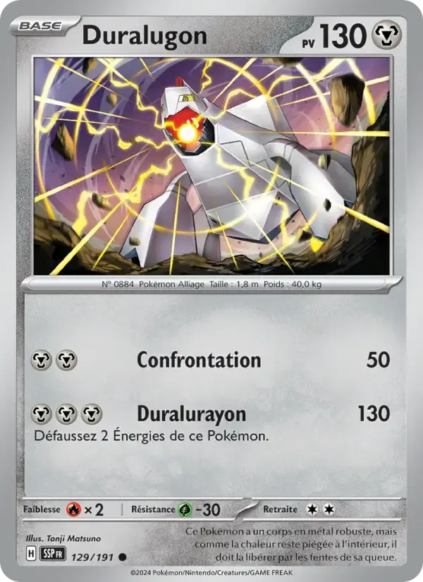 Carte Pokémon Duralugon #129 — Étincelles Déferlantes