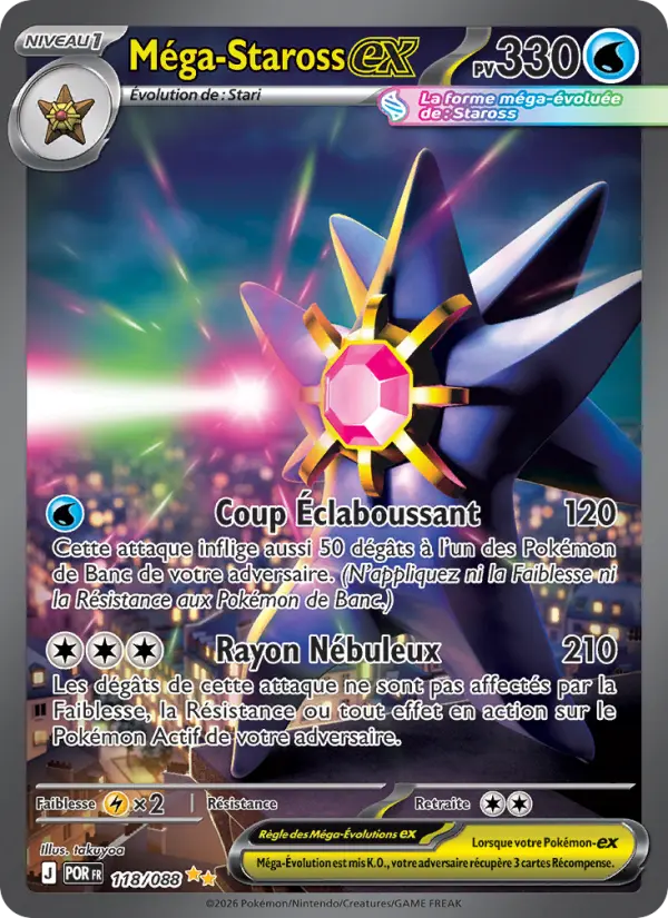 Carte Pokémon Méga-Staross-ex #118 — Équilibre Parfait
