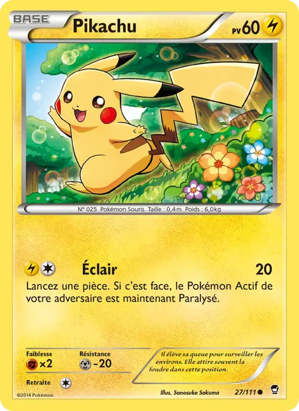 Carte Pokémon Pikachu #27 — Poings Furieux