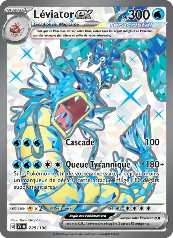 Carte Pokémon Léviator-ex #225 — Écarlate et Violet
