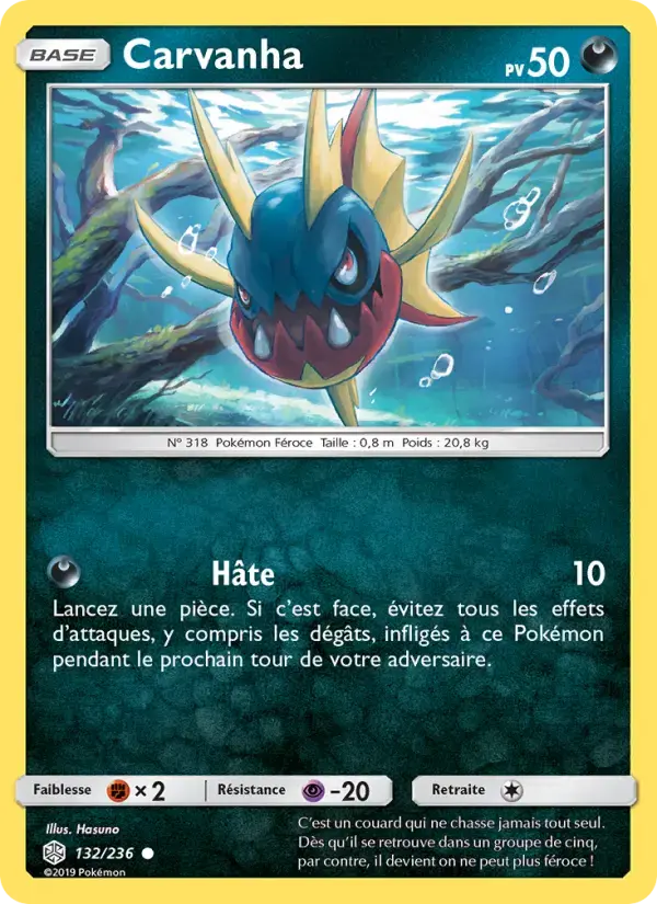Carte Pokémon Carvanha #132 — Éclipse Cosmique