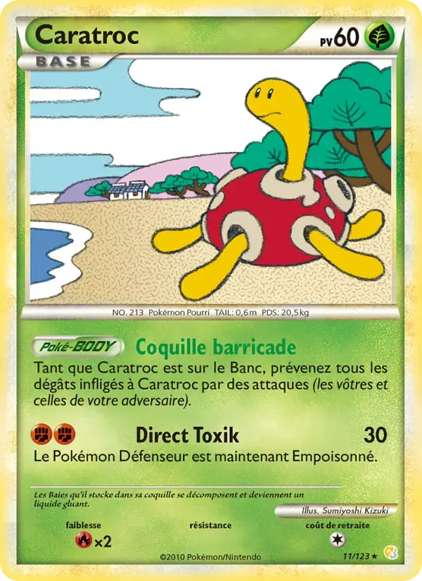 Carte Pokémon Caratroc #11 — HeartGold SoulSilver