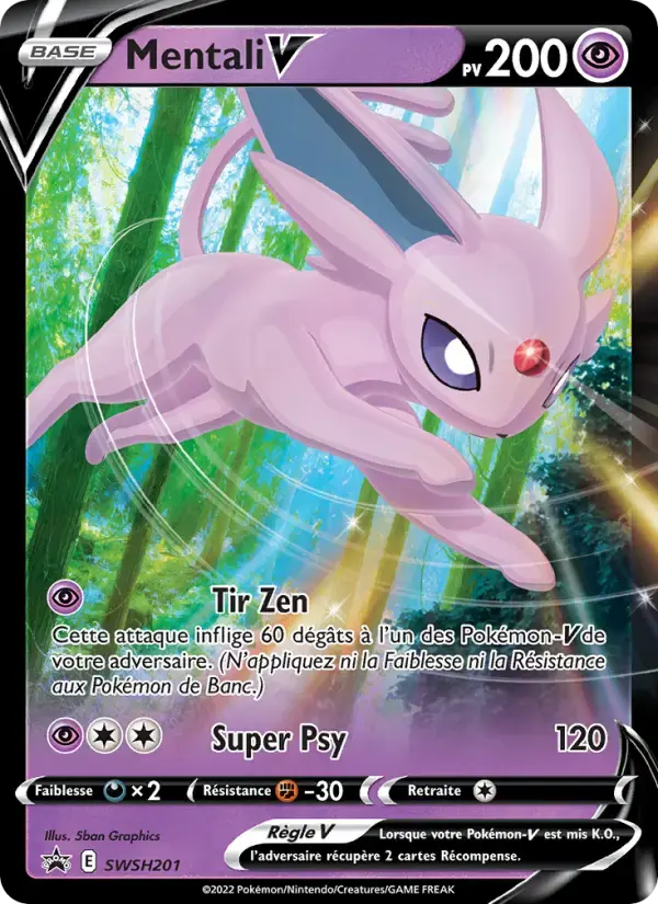 Carte Pokémon Mentali V #SWSH201 — Promos Épée et Bouclier
