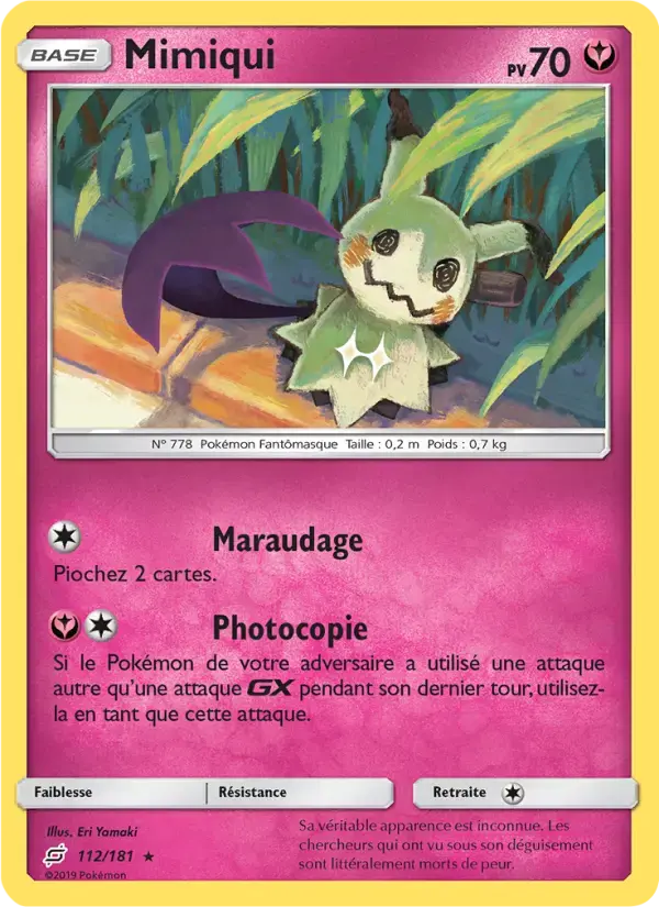 Carte Pokémon Mimiqui #112 — Duo de Choc