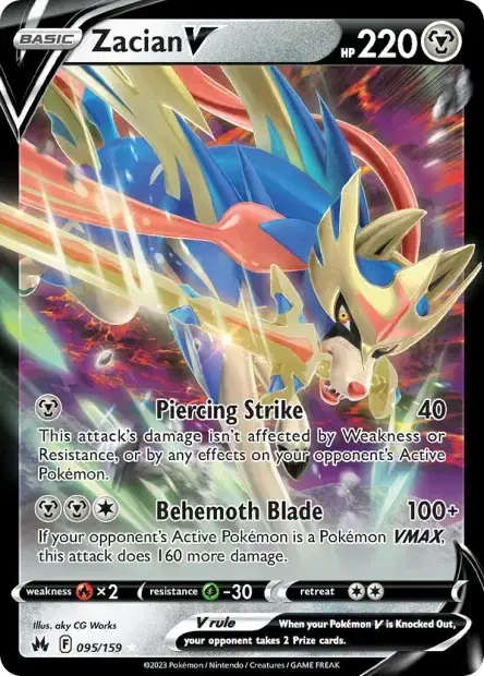 Carte Pokémon Zacian-V #095/159 — Jumbo