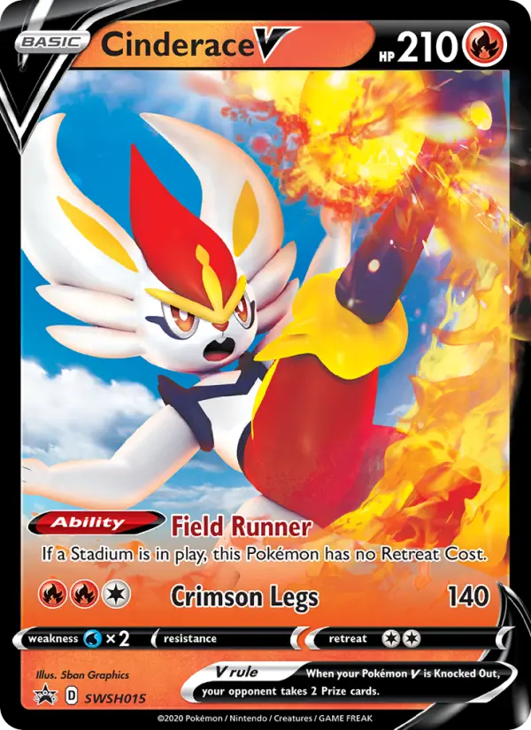 Carte Pokémon Pyrobut V #SWSH015 — Promos Épée et Bouclier