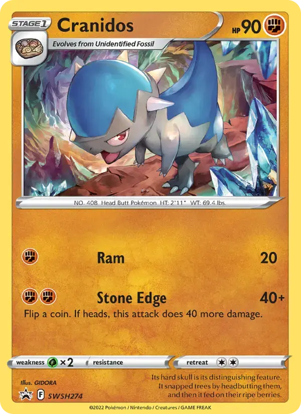 Carte Pokémon Cranidos #SWSH274 — Promos Épée et Bouclier
