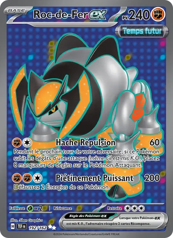 Carte Pokémon Roc-de-Fer-ex #192 — Forces Temporelles