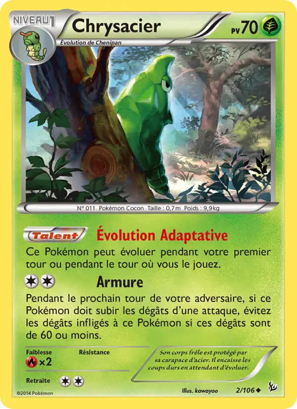 Carte Pokémon Chrysacier #2 — Étincelles