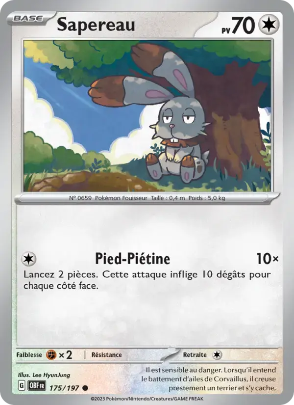 Carte Pokémon Sapereau #175 — Flammes Obsidiennes