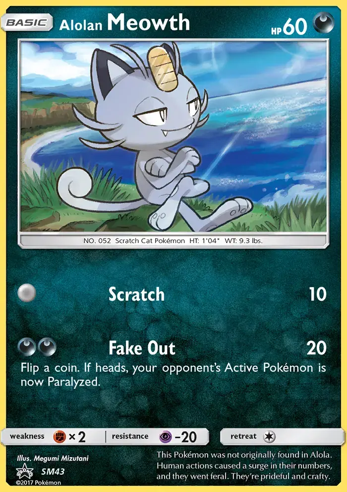 Alolan Meowth #SM43 — Sun & Moon Promos