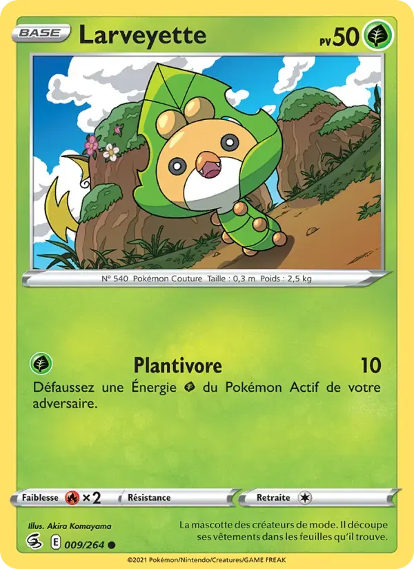Carte Pokémon Larveyette #9 — Poing de Fusion