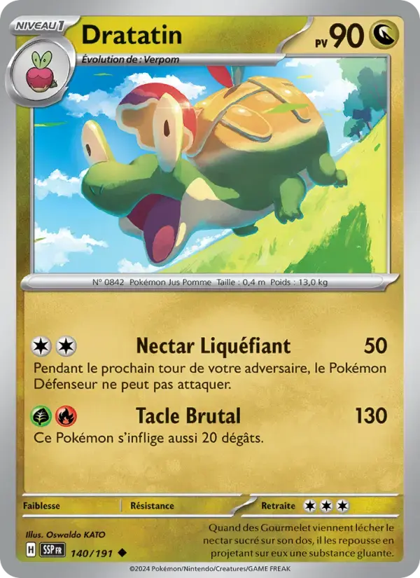 Carte Pokémon Dratatin #140 — Étincelles Déferlantes