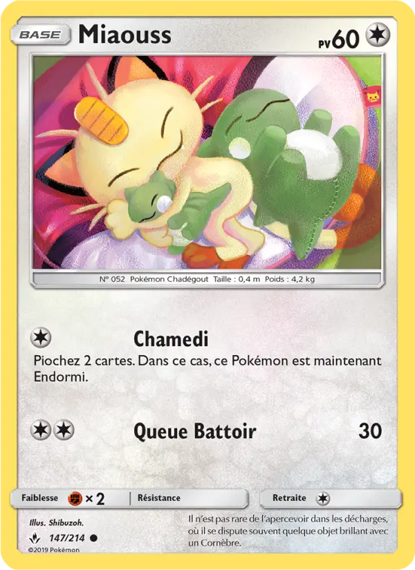 Carte Pokémon Miaouss #147 — Alliance Infaillible