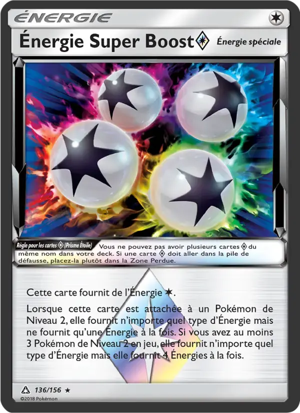 Carte Pokémon Énergie Super Boost ◇ #136 — Ultra-Prisme