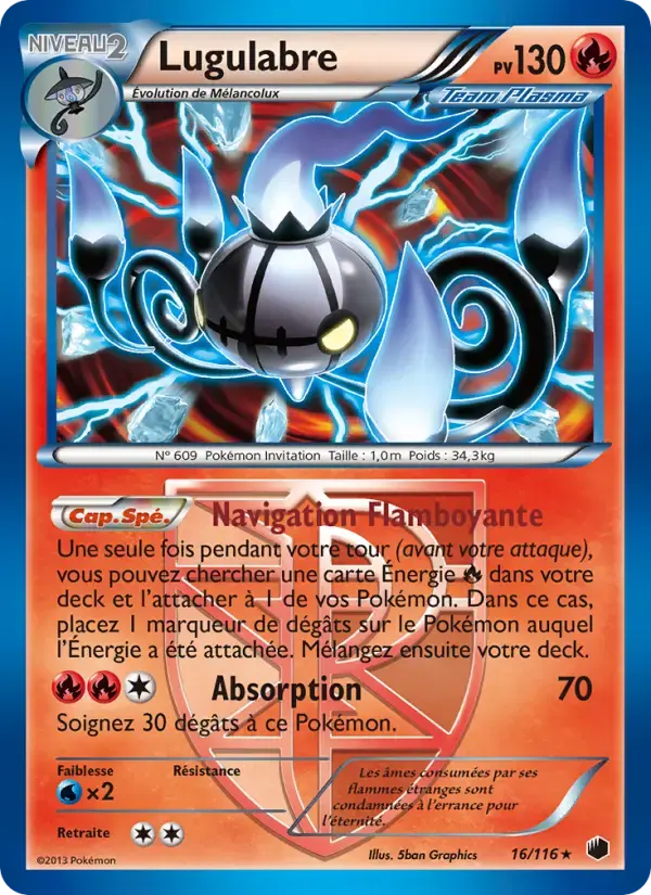 Carte Pokémon Lugulabre #16 — Glaciation Plasma