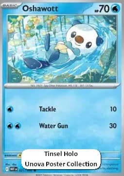 Oshawott #021 Tinsel Holo — White Flare