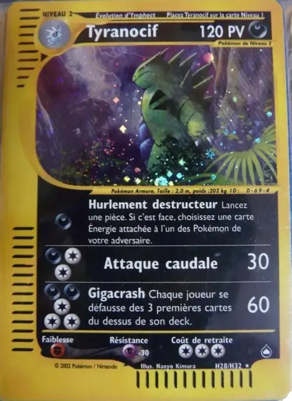 Carte Pokémon Tyranocif #H28 — Aquapolis