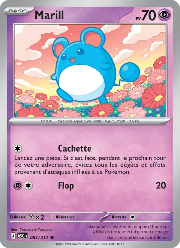 Carte Pokémon Marill #083 — Héros Transcendants