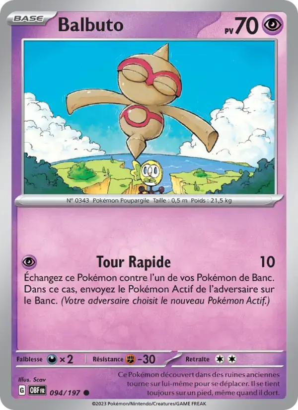 Carte Pokémon Balbuto #094 — Flammes Obsidiennes