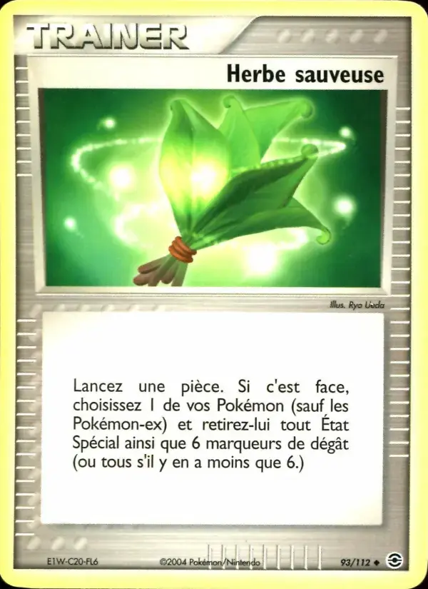 Carte Pokémon Herbe sauveuse #93 — Rouge Feu & Vert Feuille