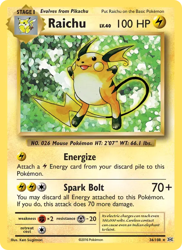 Raichu #36 — Evolutions