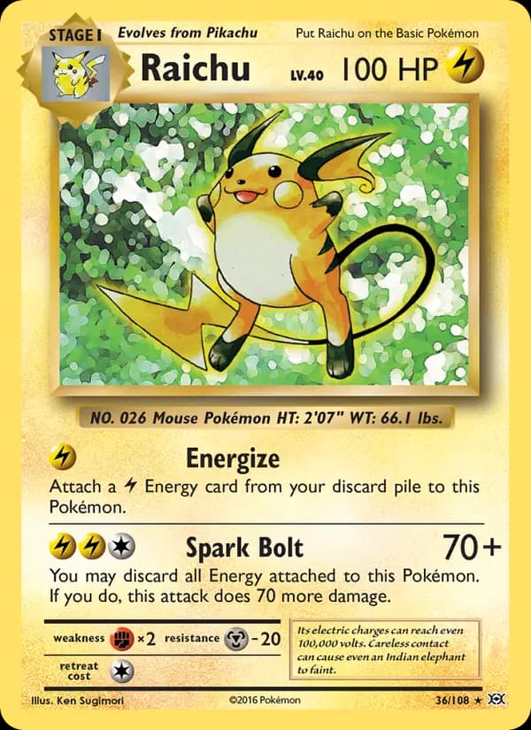 Raichu #36 — Evolutions