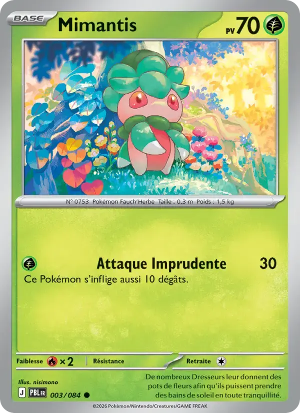 Carte Pokémon Mimantis #003 — Nuit Noire