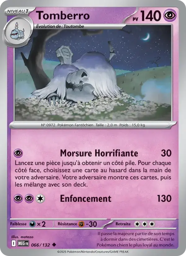 Carte Pokémon Tomberro #066 — Méga-Évolution