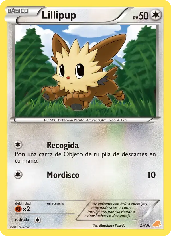 Carte Pokémon Lillipup #27 — Kit du Dresseur NB (Excadrill)