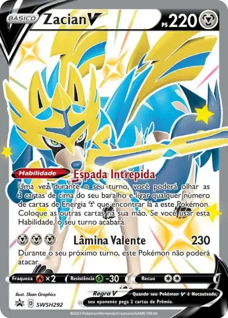 Carte Pokémon Zacian-V #SWSH292 — Jumbo