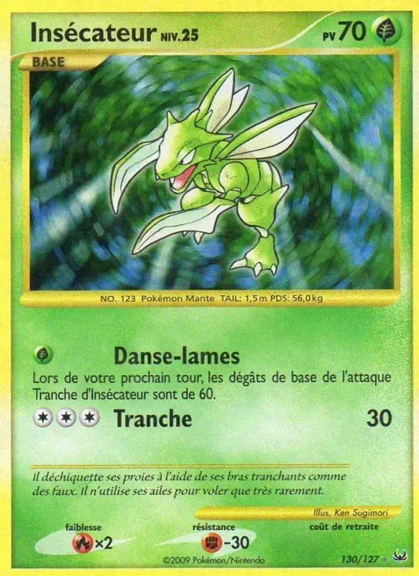 Carte Pokémon Insécateur #130 — Platine