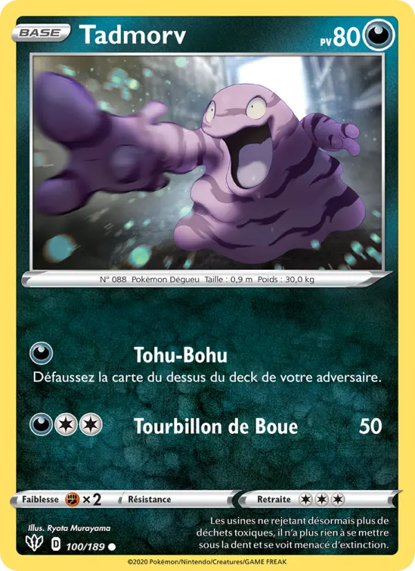 Carte Pokémon Tadmorv #100 — Ténèbres Embrasées