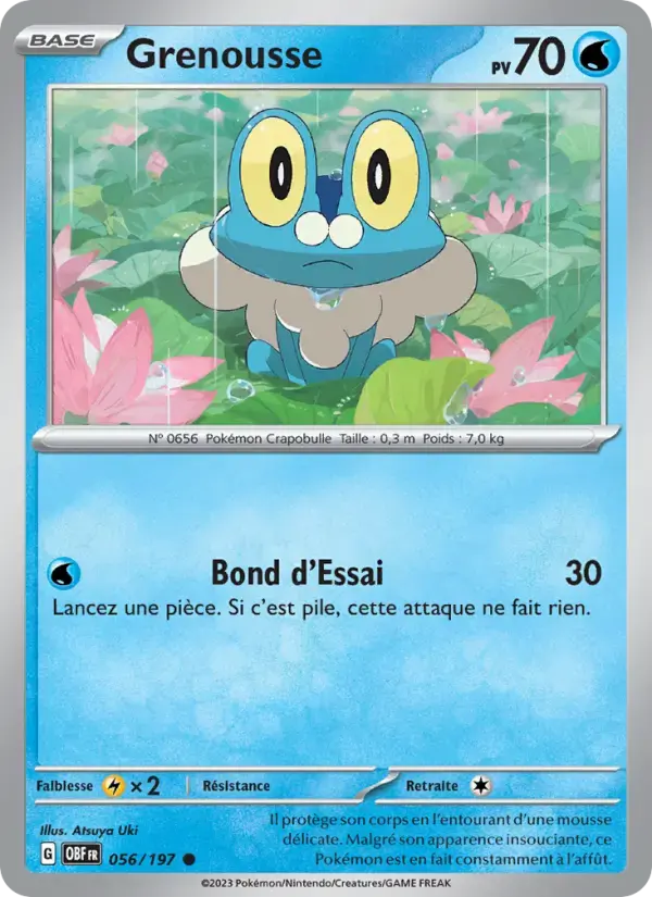 Carte Pokémon Grenousse #056 — Flammes Obsidiennes