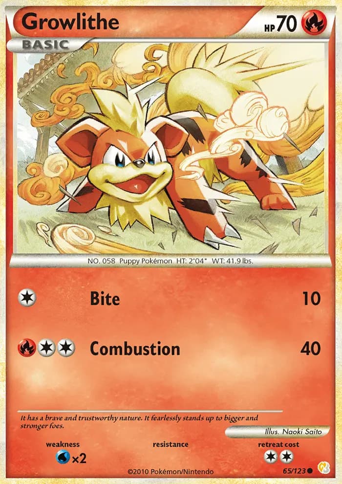 Growlithe #65 — HeartGold SoulSilver