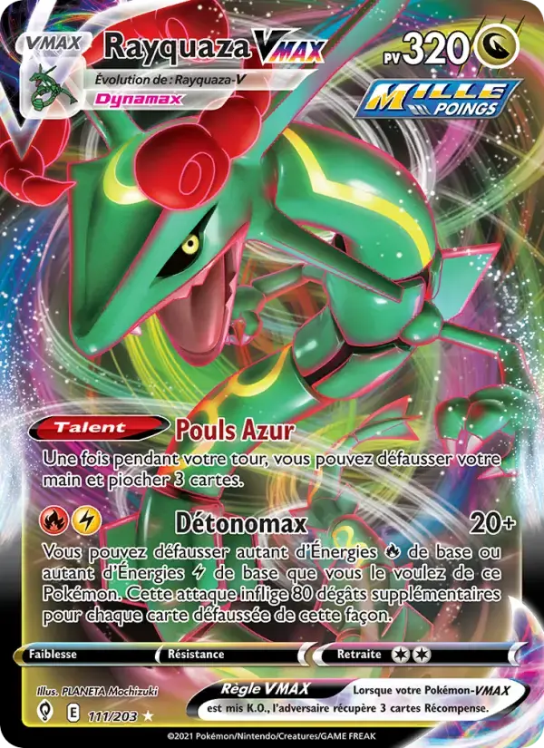 Carte Pokémon Rayquaza VMAX #111 — Évolution Céleste