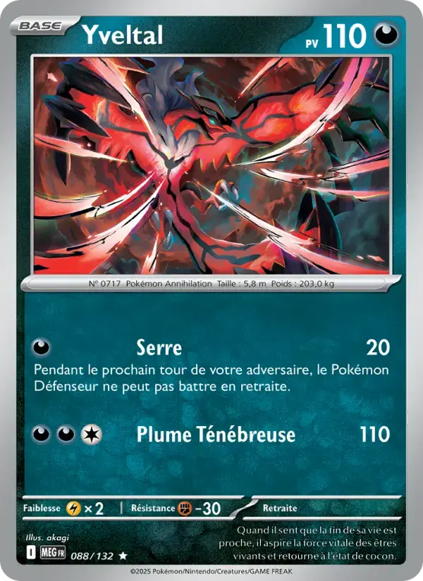 Carte Pokémon Yveltal #088 — Méga-Évolution