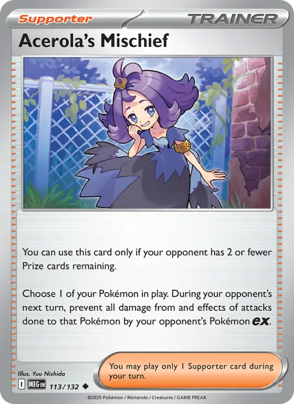 Carte Pokémon Espièglerie de Margie #113 — Méga-Évolution