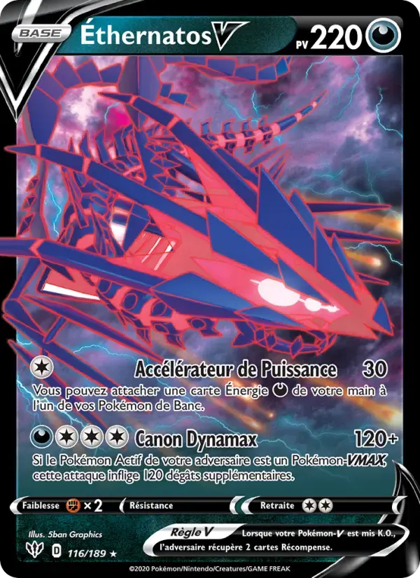 Carte Pokémon Éthernatos V #116 — Ténèbres Embrasées