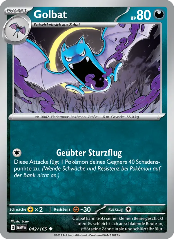 Carte Pokémon Nosferalto #042 — Pokémon 151