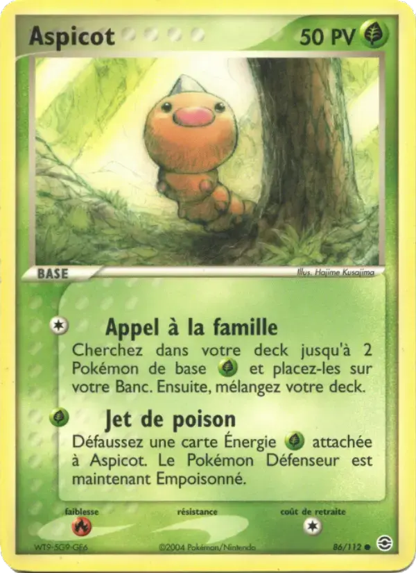 Carte Pokémon Aspicot #86 — Rouge Feu & Vert Feuille