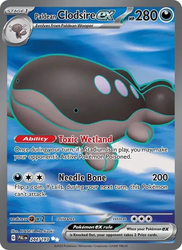 Paldean Clodsire ex #244 — Paldea Evolved