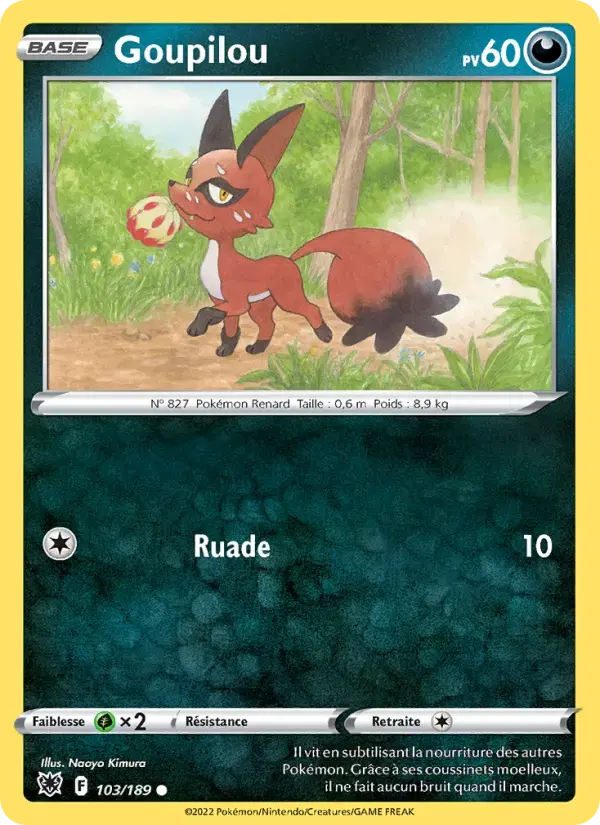 Carte Pokémon Goupilou #103 — Astres Radieux