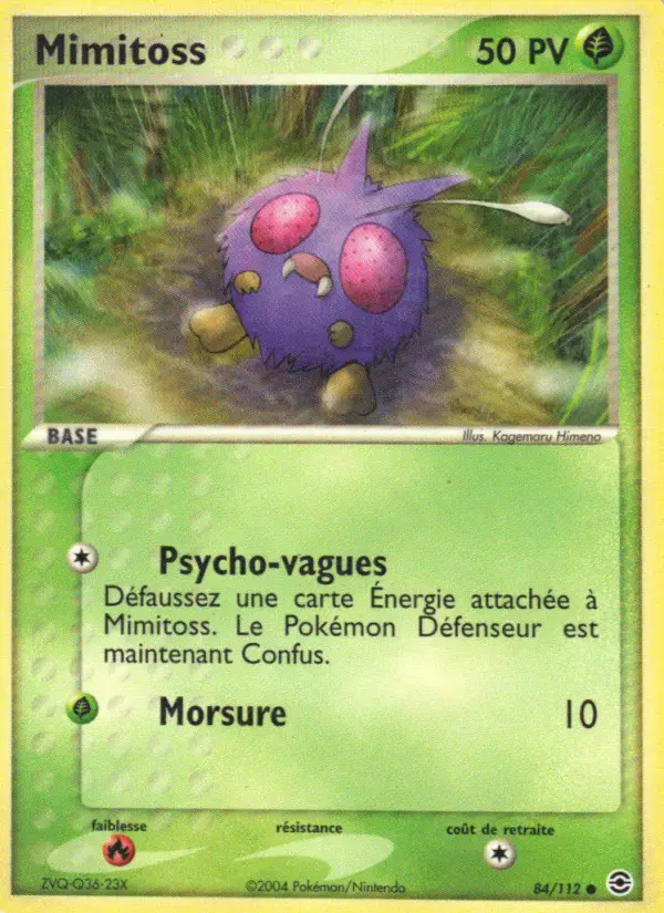 Carte Pokémon Mimitoss #84 — Rouge Feu & Vert Feuille