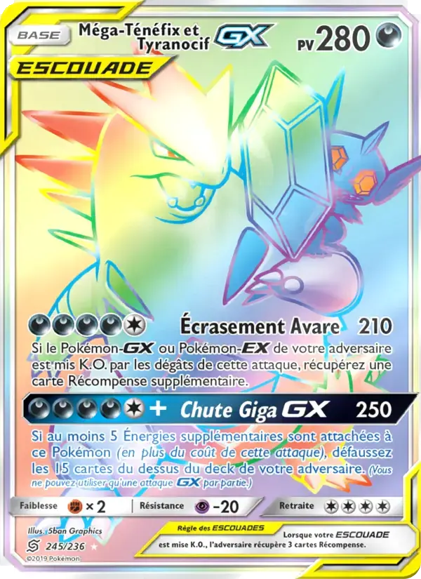 Carte Pokémon Méga-Ténéfix et Tyranocif GX #245 — Harmonie des Esprits