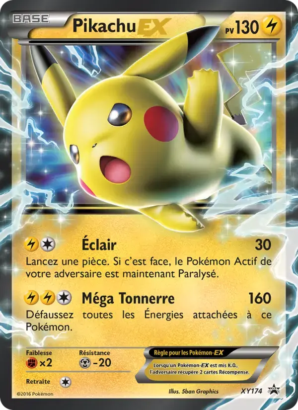 Carte Pokémon Pikachu-EX #XY174 — Promos X&Y