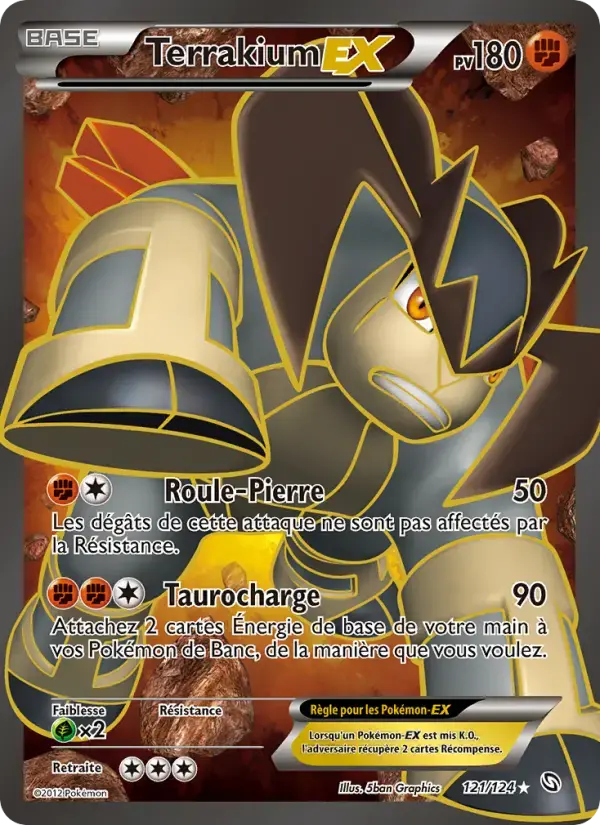 Carte Pokémon Terrakium-EX #121 — Dragons Exaltés