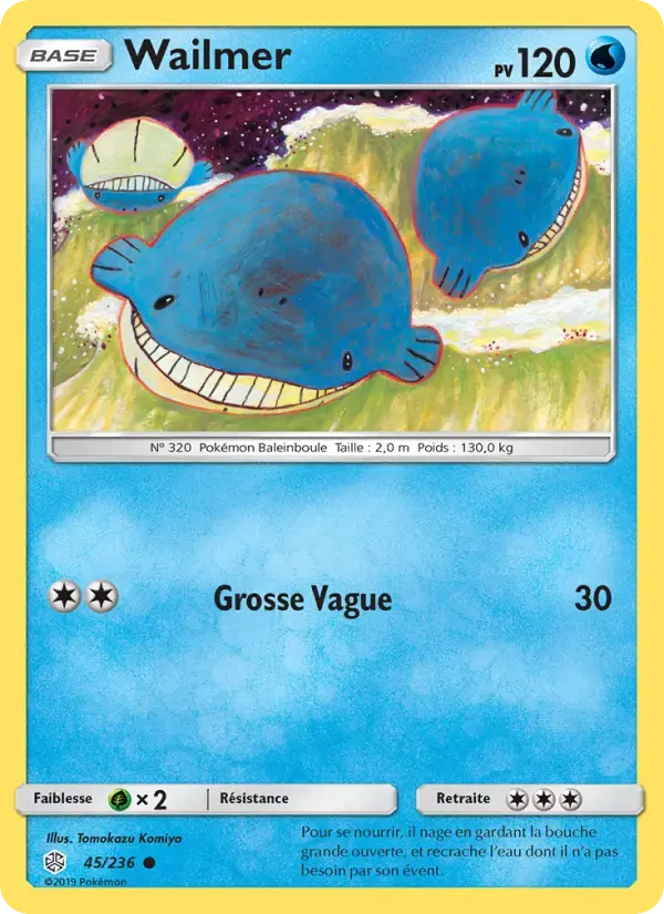 Carte Pokémon Wailmer #45 — Éclipse Cosmique