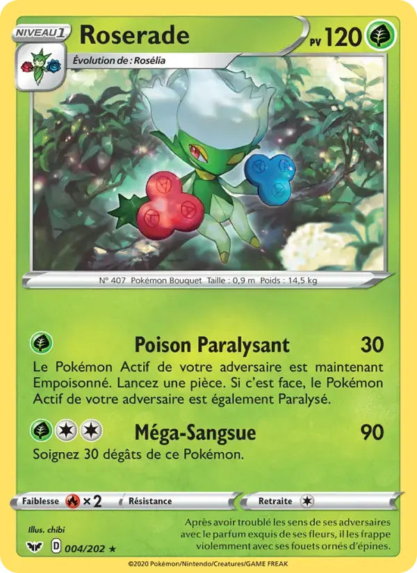 Carte Pokémon Roserade #4 — Épée et Bouclier